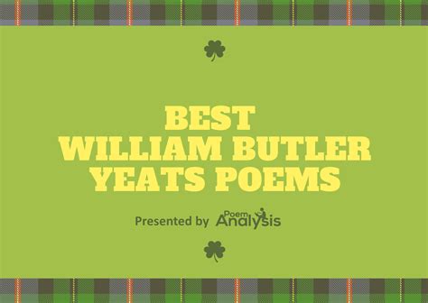 10 of the Best William Butler Yeats Poems Poet Lovers Must Read