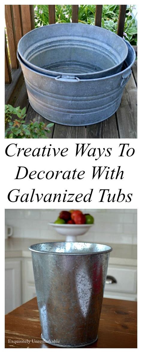 Creative ways to decorate with galvanized tubs in the garden and in your home! Come see ...