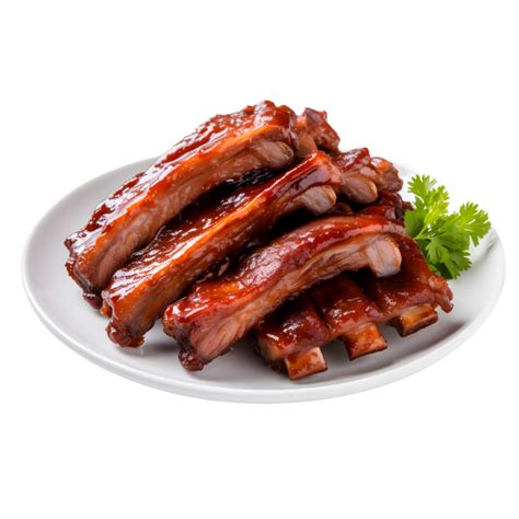 AI generated Plate of Barbecue Ribs on transparent background PNG image 36884995 PNG