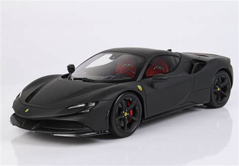 Ferrari SF90 Spider CLOSED ROOF Matt Black with Display Case | Ferrari, Black wheels, Sports car