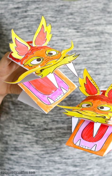 Check out this cool Printable Chinese Dragon Puppet | Dragon puppet, Dragon crafts preschool ...