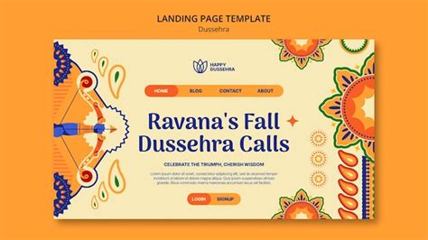 Free PSD | Dussehra template design