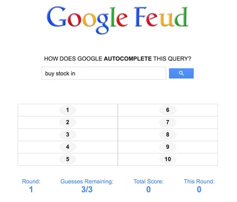 'Google Feud' combines popular game show with Google search autocomplete