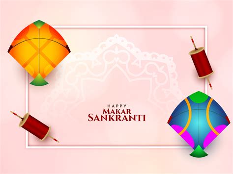 Traditional Indian Makar Sankranti festival celebration background ...