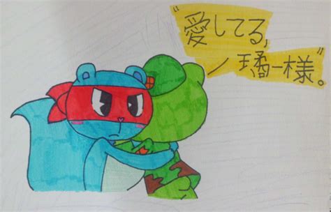 Happy Tree Friends: Flippy x Splendid by VanillaFireflies on DeviantArt