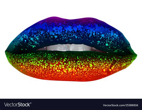 Rainbow party lips Royalty Free Vector Image - VectorStock