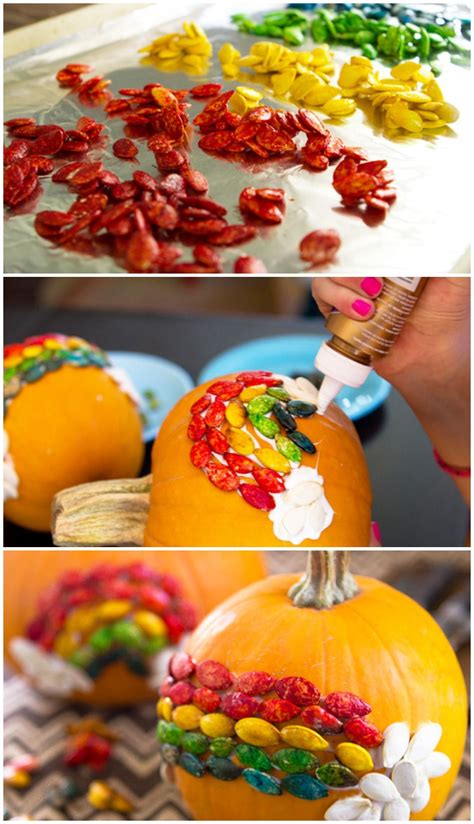 Rainbow Pumpkin Seed Craft | Recipe | Pumpkin seed crafts, Seed craft, Pumpkin