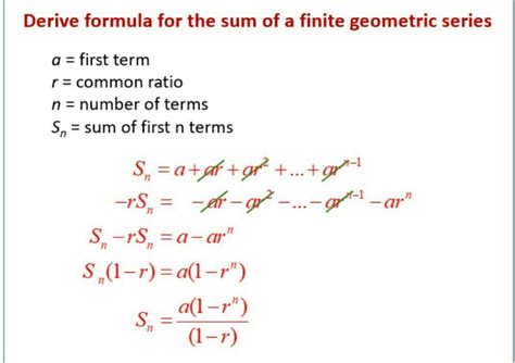 what is the formula in finding the sum of finite geometric sequence ...