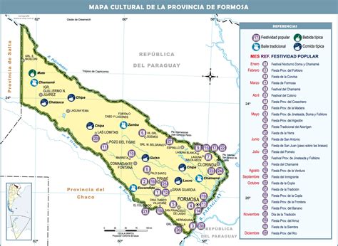 Cultural map of the Province of Formosa | Gifex