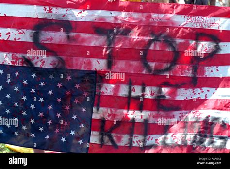 Us flag upside down hi-res stock photography and images - Alamy