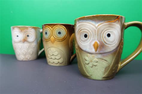 3 OWL Mugs Vintage Ceramic Coffee Tea Cup Set Three Bird | Etsy in 2021 | Vintage ceramic, Owl ...