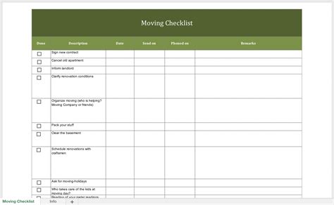 Office Moving Checklist Excel Spreadsheet — db-excel.com