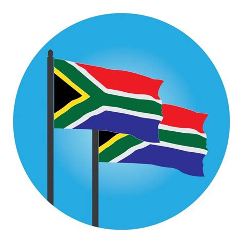Premium Vector | South africa flag icon vector illustrataion symbol design