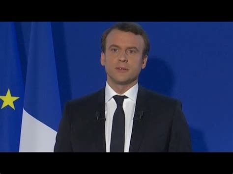 Emmanuel Macron delivers speech after French election results - YouTube