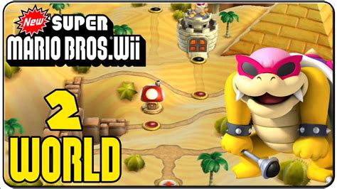 New Super Mario Bros. Wii 100% Walkthrough World 2 - YouTube