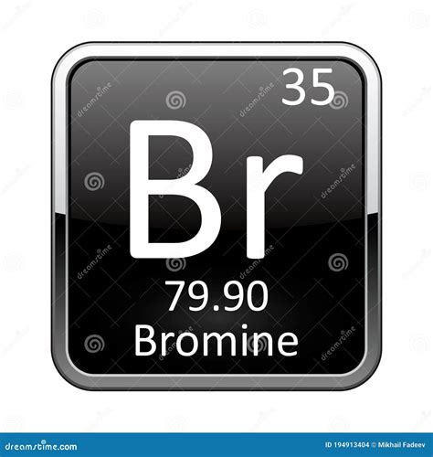 The Periodic Table Element Bromine. Vector Illustration Stock Vector ...