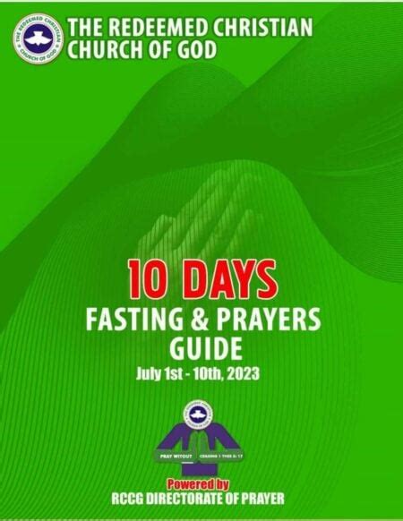 RCCG 10 Days Prayer And Fasting Guide 4 July 2023 » FLATIMES