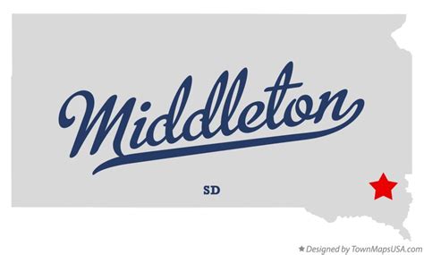 Map of Middleton, SD, South Dakota