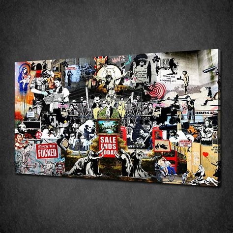 BANKSY COLLECTION CANVAS PRINT PICTURE WALL ART