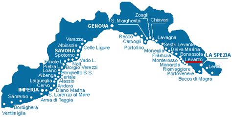 Mappa della Città di Provincia Regionale Italia: Cartina Politica della Liguria