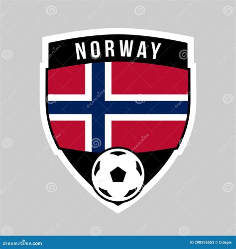 Shield Football Team Badge of Norway Stock Vector - Illustration of ...