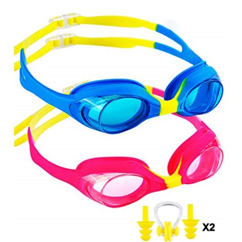 sborti 2 pack kids swimming goggles,no leaking,anti fog,uv protection ...