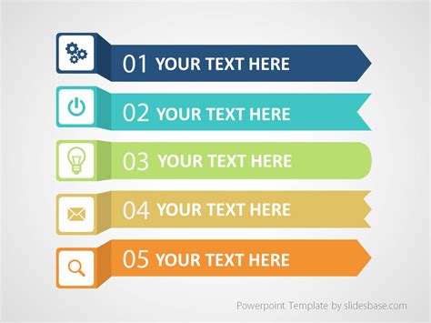 Colorful Infographic List Powerpoint Template | Slidesbase