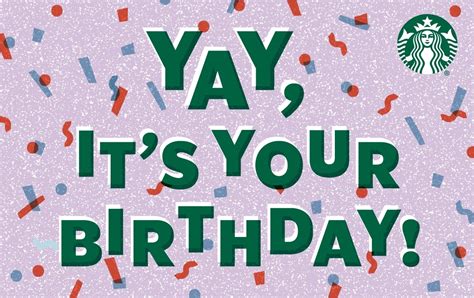 Gift card image: This card boldly proclaims Yay It's Your Birthday in green block letters down ...