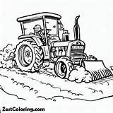 Tractor Plowing The Snow Coloring Page For Kids  sketch template