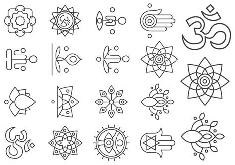 Temporary tattoos with yoga symbols - Like ink