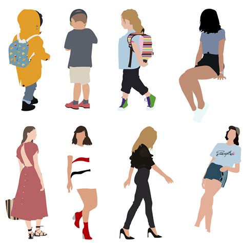 flat vector people pack 01 | Vector illustration people, People cutout ...