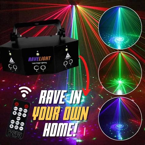 RaveLight™ 9-Laser Party Stage Lights [Video] | Party lights, Laser party lights, Disco party lights