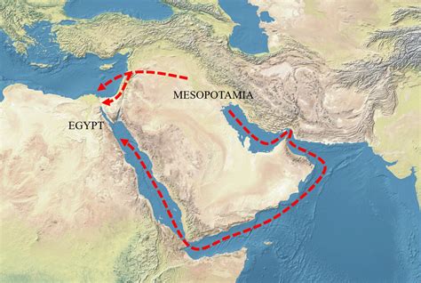 Mesopotamia Trade Routes Map