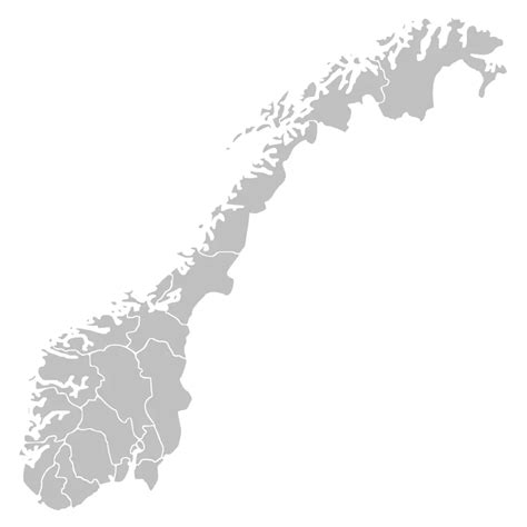 Norway Counties Blank • Mapsof.net