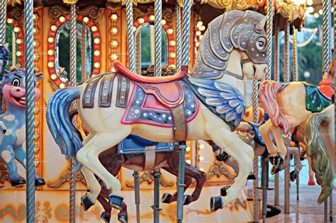 Vintage carousel horses | High-Quality Arts & Entertainment Stock ...