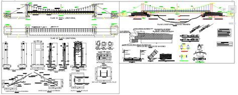 Hanging Bridge Design - Cadbull