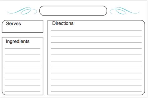 Free Printable Recipe Card Template For Word - Ryan Fritz's Coloring Pages