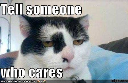 Tell someone who cares - Cheezburger - Funny Memes | Funny Pictures