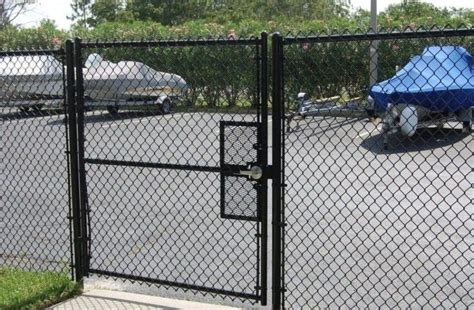 Image result for black cyclone fence gate | Chain link ... | Chain link ...