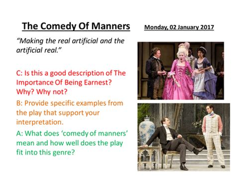 Comedy Of Manners Examples In Literature - Comedy Walls