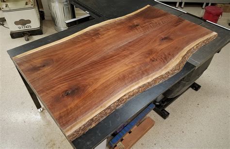 Hand Crafted Live Edge Black Walnut Slab Wood Finished Table Top by Yost SelectWoodWorks, LLC ...