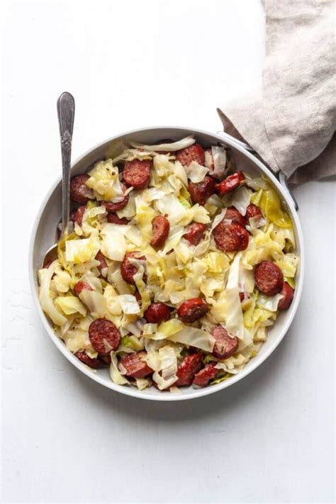 Paleo Braised Cabbage and Sausage (Whole30) - Organically Addison