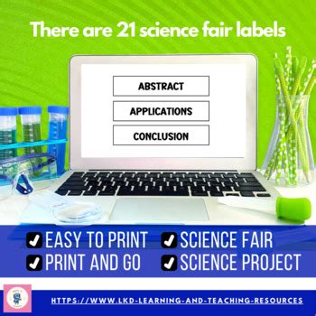 Science Fair Display Board Labels, Science Fair Project labels CB font