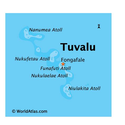 Tuvalu Map Coloring Pages - Learny Kids