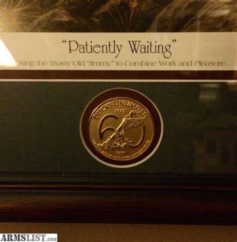 ARMSLIST - For Trade: Ducks Unlimited Framed Print - "Patiently Waiting" by Terry Redlin