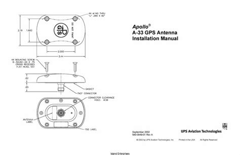 Apollo A-33 GPS Antenna Installation Manual | eAircraftManuals.com