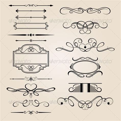 border design element for your design content Vector Clipart, Free Vector Art, Vintage Fonts ...