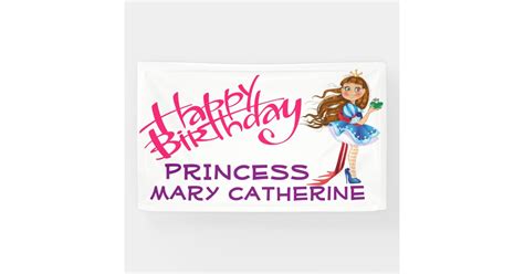 Happy Birthday Princess Banner | Zazzle