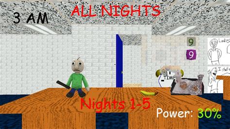 Baldi's Basics Mods - Five Nights At Baldi's (ALL NIGHTS) - YouTube