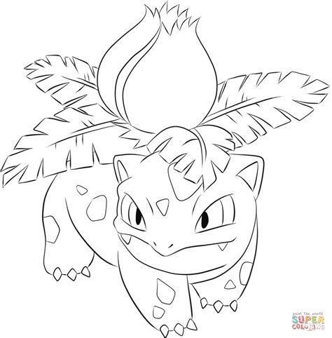 Ivysaur coloring page | Free Printable Coloring Pages